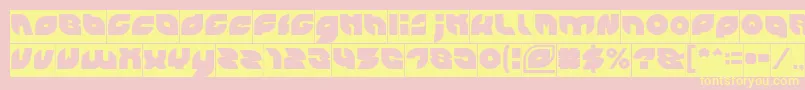 PICAAE Inverse-Schriftart – Gelbe Schriften auf rosa Hintergrund