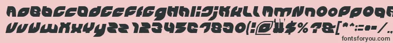 PICAAE Italic-Schriftart – Schwarze Schriften auf rosa Hintergrund