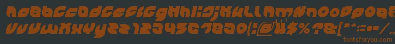 PICAAE Italic-fontti – ruskeat fontit mustalla taustalla