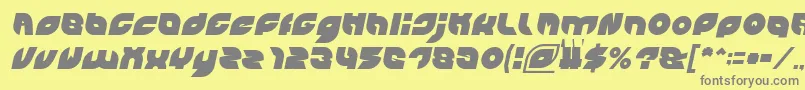 PICAAE Italic-fontti – harmaat kirjasimet keltaisella taustalla
