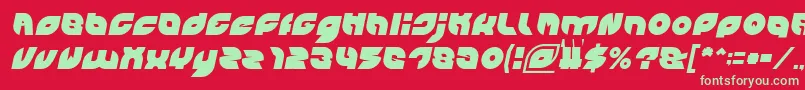 fuente PICAAE Italic – Fuentes Verdes Sobre Fondo Rojo