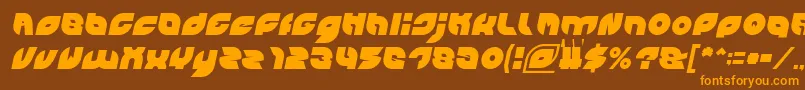 Шрифт PICAAE Italic – оранжевые шрифты на коричневом фоне