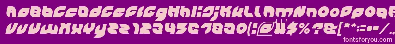 Fonte PICAAE Italic – fontes rosa em um fundo violeta