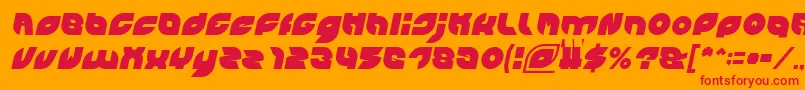 PICAAE Italic Font – Red Fonts on Orange Background