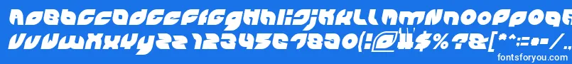 PICAAE Italic-fontti – valkoiset fontit sinisellä taustalla