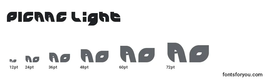 PICAAE Light Font Sizes