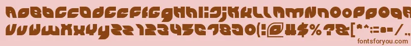 PICAAE-Schriftart – Braune Schriften auf rosa Hintergrund