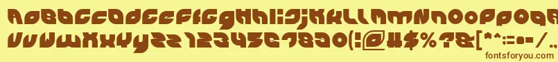 Fonte PICAAE – fontes marrons em um fundo amarelo