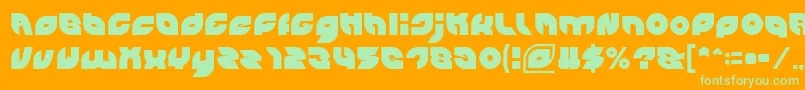 Шрифт PICAAE – зелёные шрифты на оранжевом фоне
