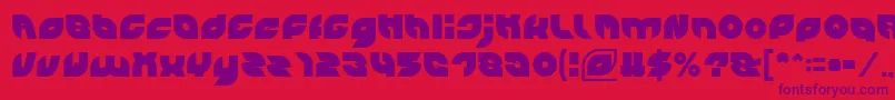 PICAAE-Schriftart – Violette Schriften auf rotem Hintergrund