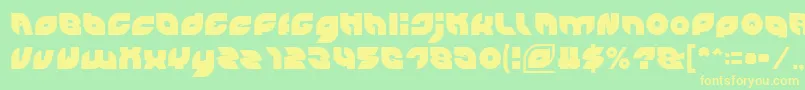 PICAAE Font – Yellow Fonts on Green Background
