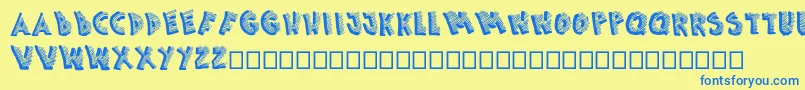 Picasa Font – Blue Fonts on Yellow Background