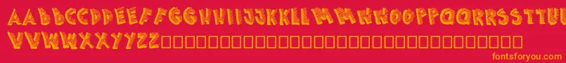 Picasa Font – Orange Fonts on Red Background