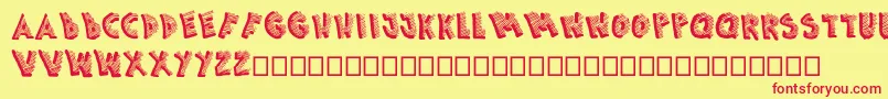Picasa Font – Red Fonts on Yellow Background