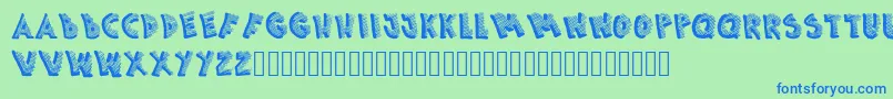 Подробнее о шрифте Picasa Шрифт Picasa – синие шрифты на зелёном фоне