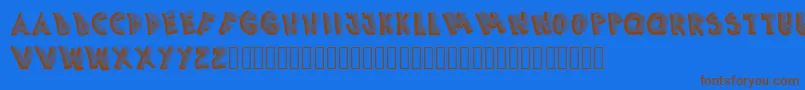 Picasa Font – Brown Fonts on Blue Background