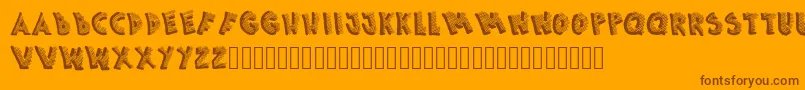 Picasa Font – Brown Fonts on Orange Background
