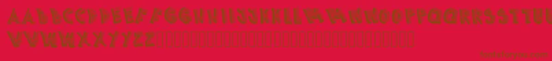 Picasa Font – Brown Fonts on Red Background