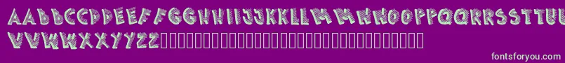 Picasa Font – Green Fonts on Purple Background