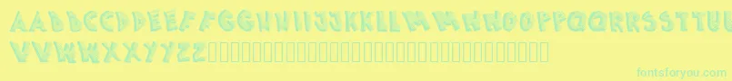 Picasa Font – Green Fonts on Yellow Background