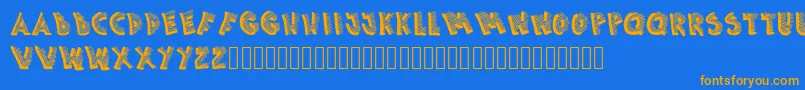 Picasa Font – Orange Fonts on Blue Background