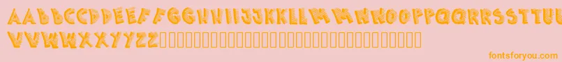 Picasa Font – Orange Fonts on Pink Background
