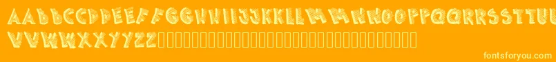 Fonte Picasa – fontes amarelas em um fundo laranja