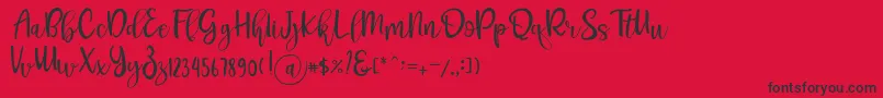 Шрифт Pichellya Script – чёрные шрифты на красном фоне