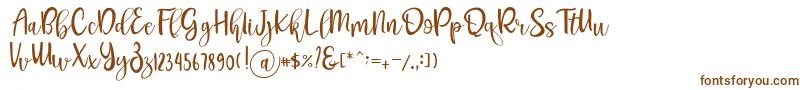 Pichellya Script Font – Brown Fonts on White Background