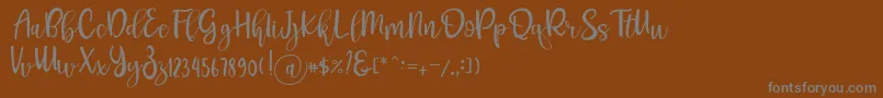 Шрифт Pichellya Script – серые шрифты на коричневом фоне