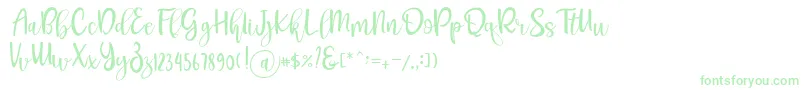Шрифт Pichellya Script – зелёные шрифты на белом фоне