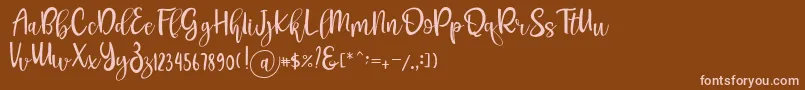fuente Pichellya Script – Fuentes Rosadas Sobre Fondo Marrón