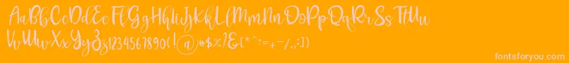 Police Pichellya Script – polices roses sur fond orange