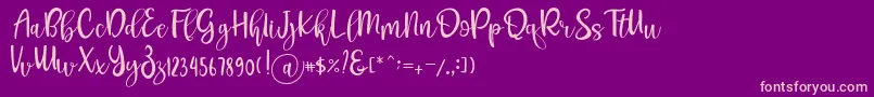 fuente Pichellya Script – Fuentes Rosadas Sobre Fondo Morado