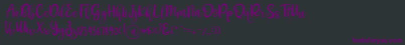 fuente Pichellya Script – Fuentes Moradas Sobre Fondo Negro