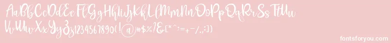 Pichellya Script Font – White Fonts on Pink Background