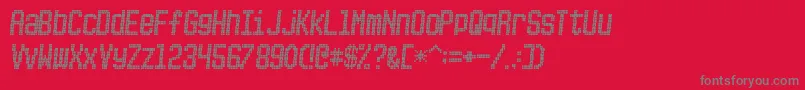 フォントPICKSUHL – 赤い背景に灰色の文字