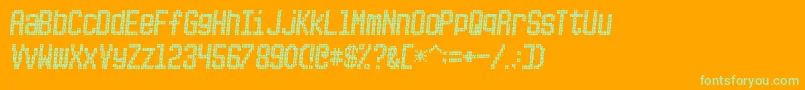 PICKSUHL Font – Green Fonts on Orange Background