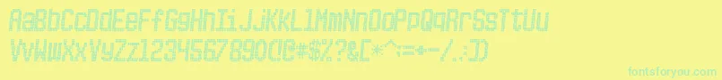 fuente PICKSUHL – Fuentes Verdes Sobre Fondo Amarillo