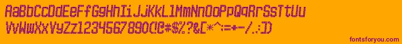 PICKSUHL Font – Purple Fonts on Orange Background