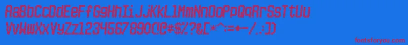 PICKSUHL Font – Red Fonts on Blue Background