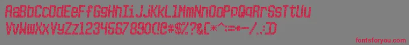 PICKSUHL Font – Red Fonts on Gray Background