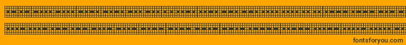 PICMOR  -Schriftart – Schwarze Schriften auf orangefarbenem Hintergrund
