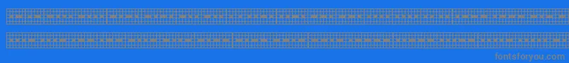 フォントPICMOR   – 青い背景に灰色の文字