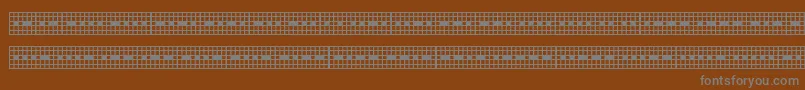 フォントPICMOR   – 茶色の背景に灰色の文字