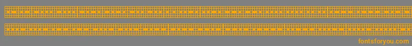 フォントPICMOR   – オレンジの文字は灰色の背景にあります。