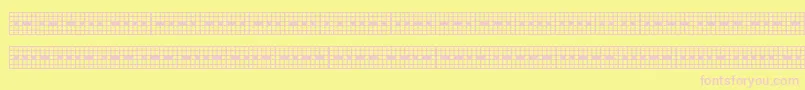 フォントPICMOR   – ピンクのフォント、黄色の背景