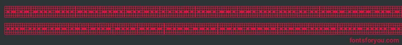 Fonte PICMOR   – fontes vermelhas em um fundo preto