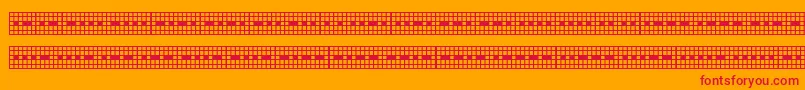フォントPICMOR   – オレンジの背景に赤い文字