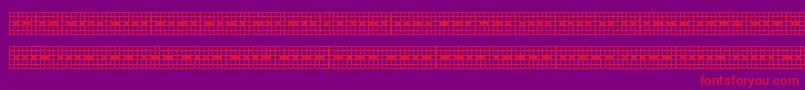 フォントPICMOR   – 紫の背景に赤い文字